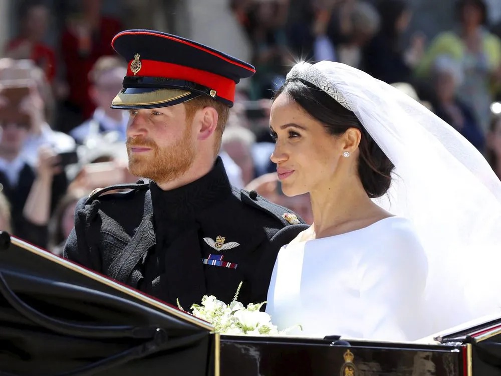 Vợ chồng Harry trong đám cưới năm 2018. Ảnh: AFP.